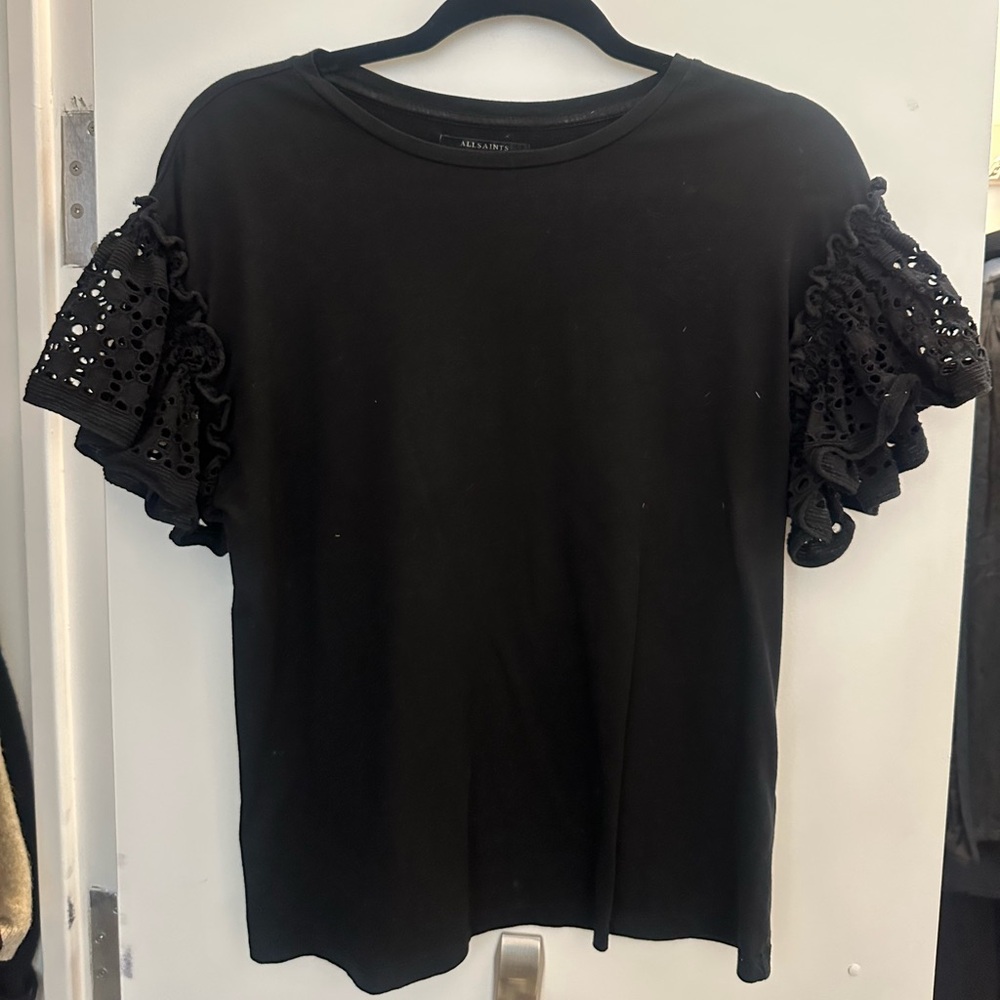 All saints black t shirt